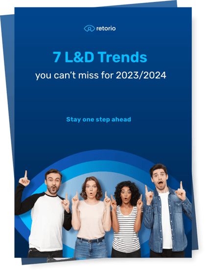 Writing on the E-book Cover for 7 Learning and Development Trends
