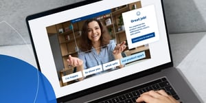 AI sales role-play software platform interface showing scorecards and performance metrics.