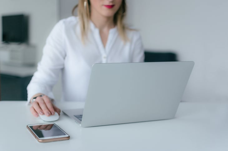 Lady on a laptop