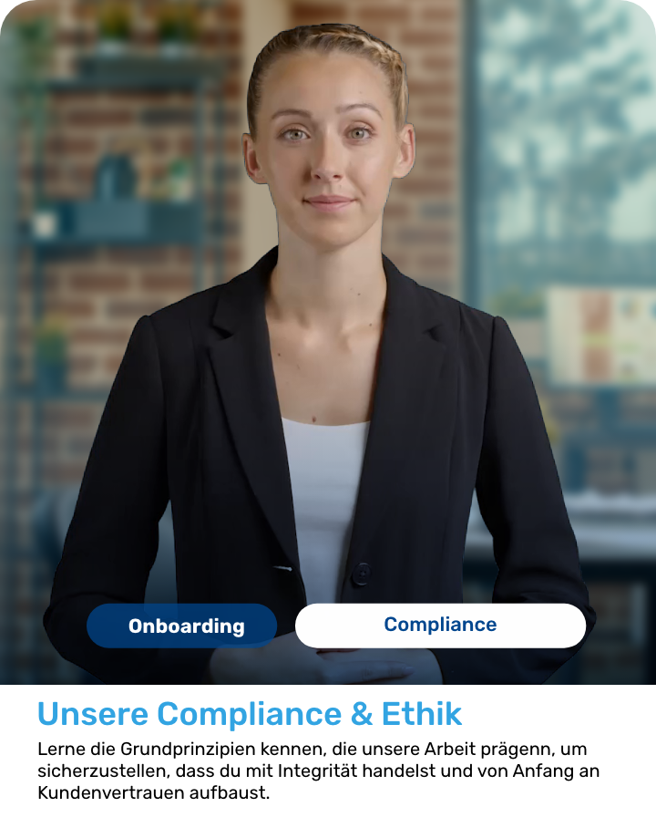Neuer Vertriebsmitarbeiter in einer Retorio-Coaching-Sitzung mit Verhaltensrückmeldung beim Enterprise-Onboarding