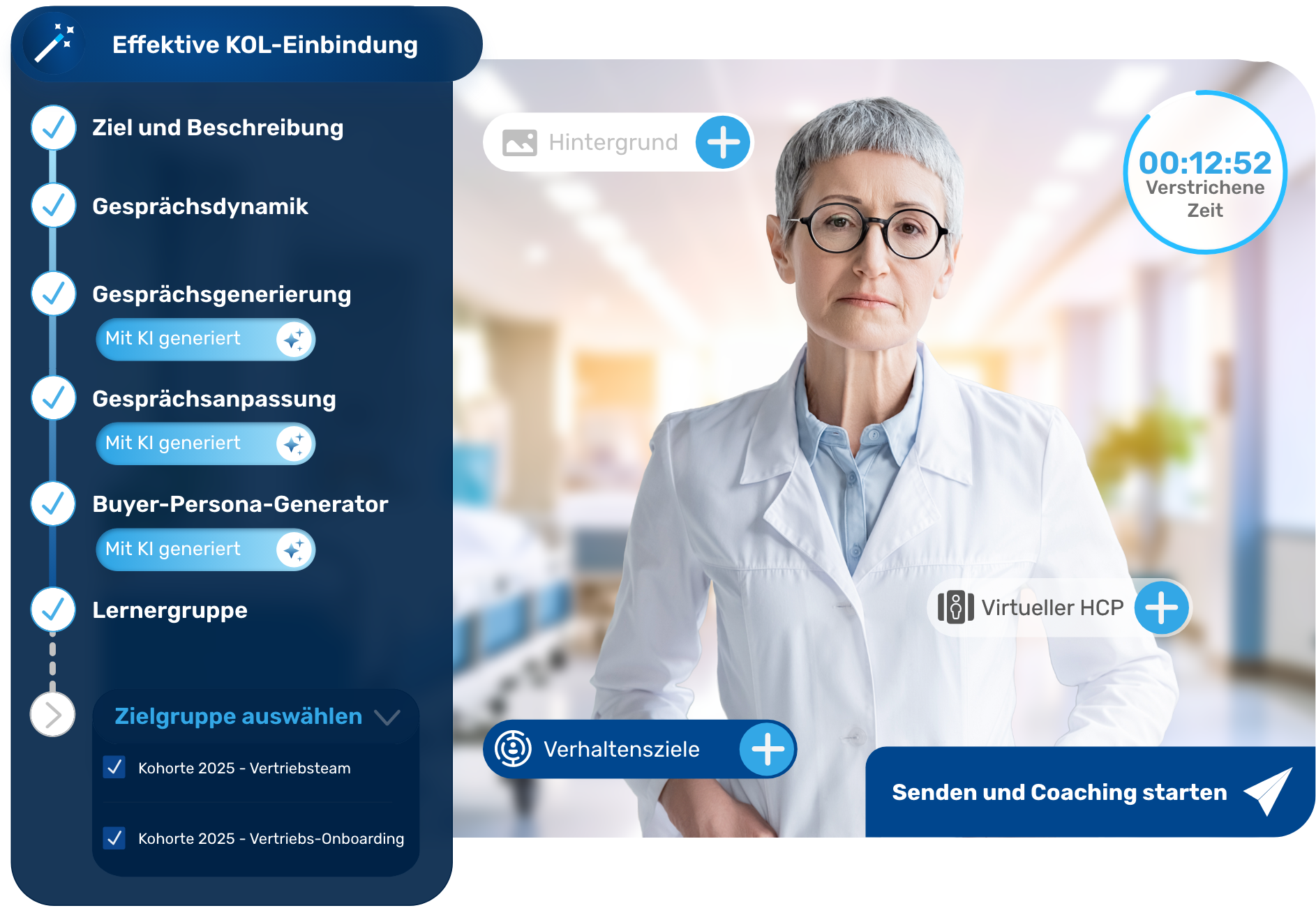 Retorio KI-Coaching-Plattform –Bessere HCP-Gespräche durch KI-Coaching virtual role play Retorio KI-Coaching-Plattform –Bessere HCP-Gespräche durch KI-Coaching virtual role play