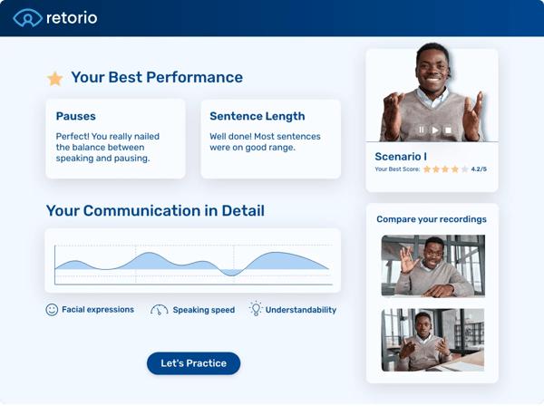 Retorio Training and Development platform example with progress tracker