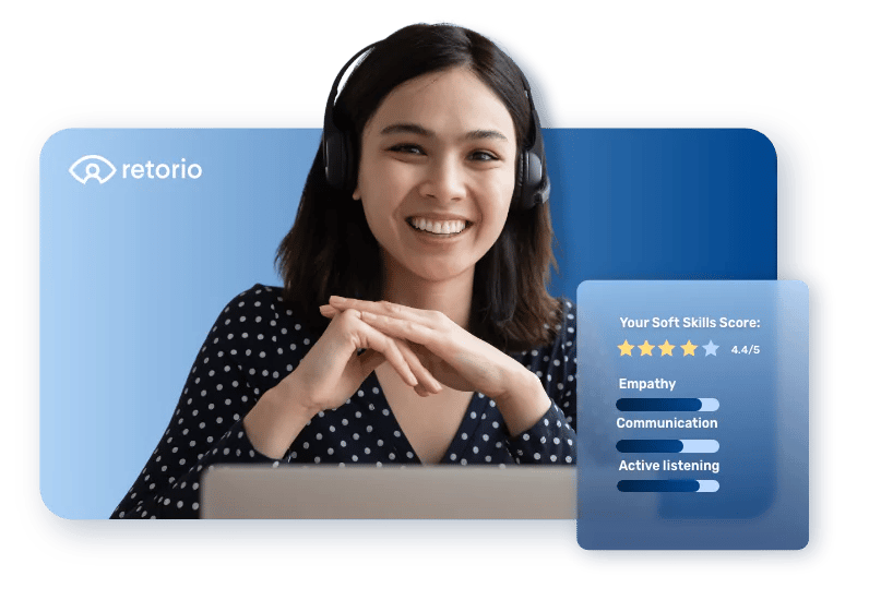 Dashboard of Retorio's AI coaching platform 