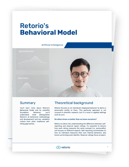 Retorio's Ebook that shows Behavioral Personalty model