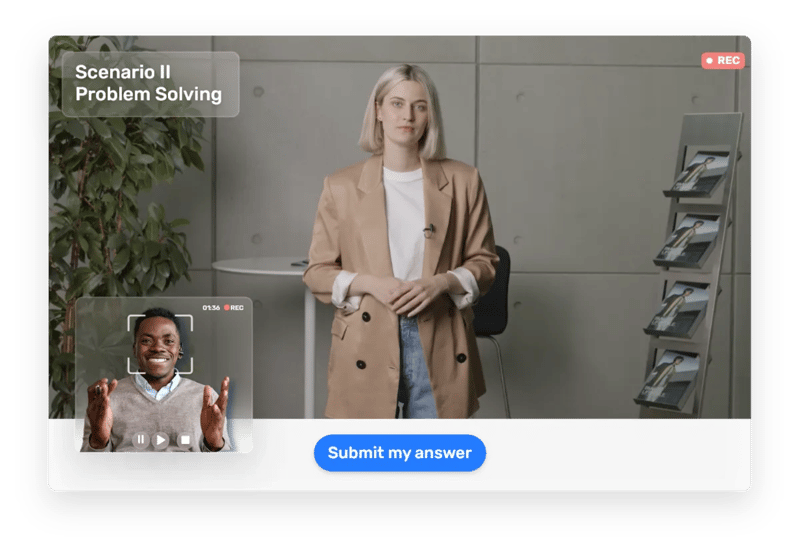 Retorio screenshot of training platform