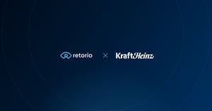 Retorio and Kraft Heinz logos side by side on a Retorio navy background