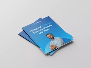 A e-book on the top of a platform about 7 Essential ai changes L&D