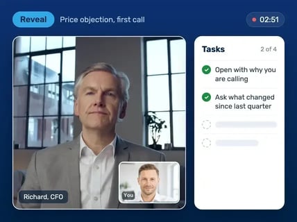 Reveal mode: tasks appear once they have been covered