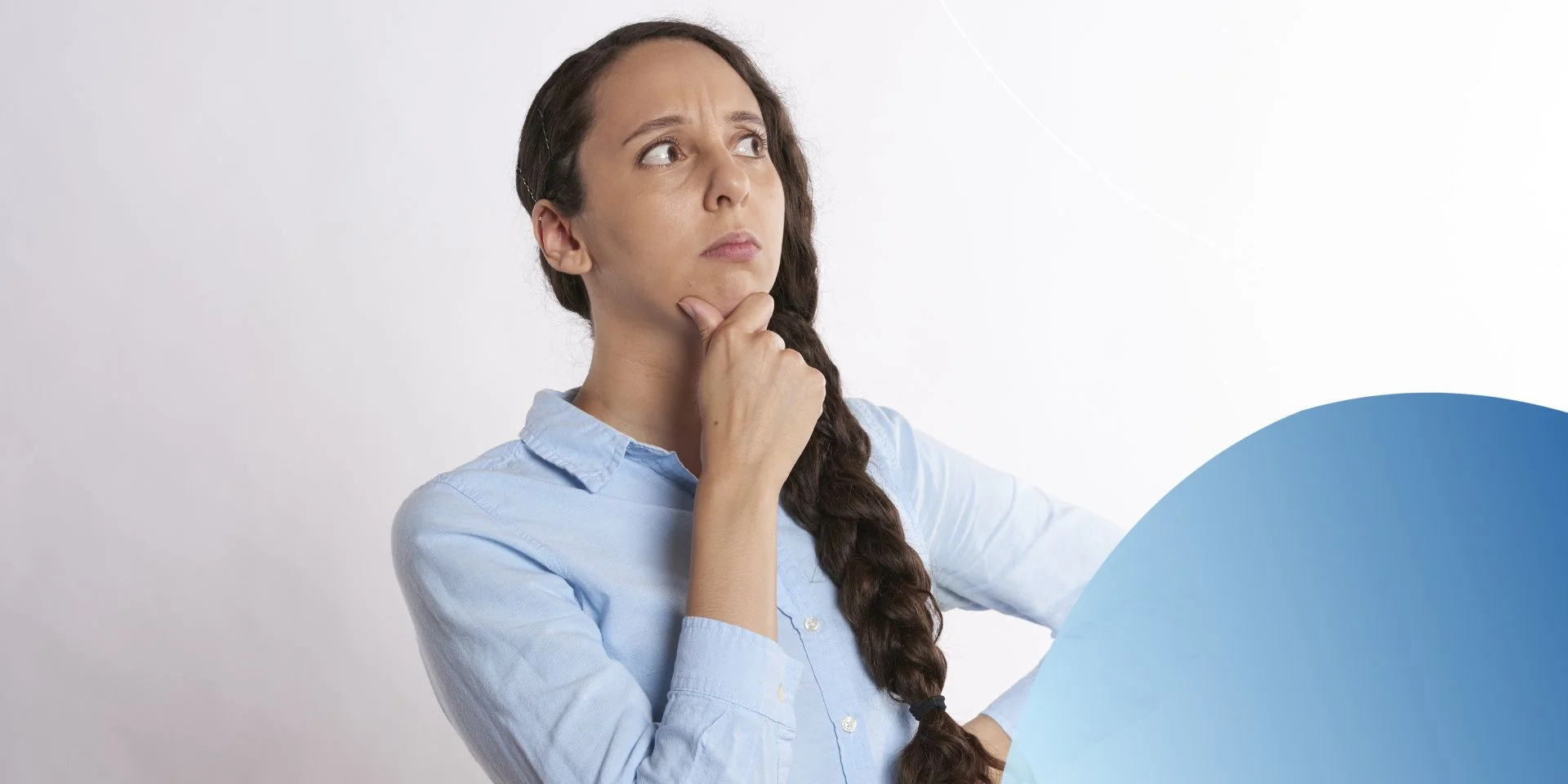 A woman thinking