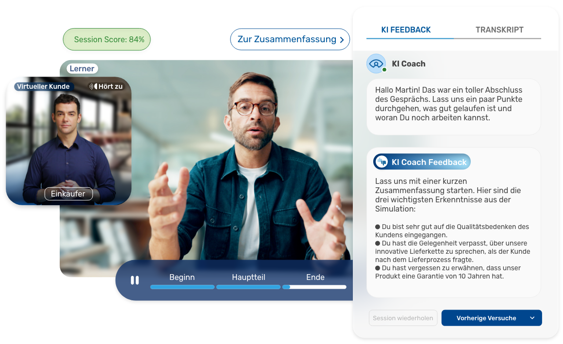 Retorio KI-Coaching Plattform für dialogorientiertes KI Feedback Retorio KI-Coaching Plattform für dialogorientiertes KI Feedback
