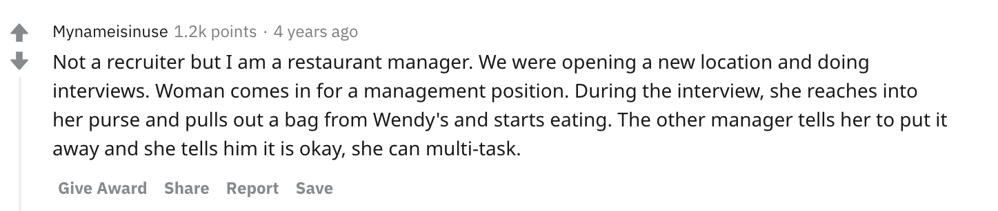 Not a recruiter, but a restaurant manager; pre-employment assessment